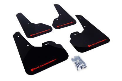 Rally Armor UR Black Mud Flap w/ Red Logo Mazda Mazdaspeed3 2010-2013 | MF17-UR-BLK/RD