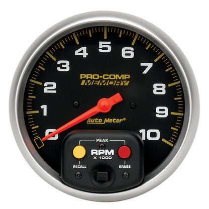 Autometer Pro-Comp 5 inch 10K RPM with Peak Memory In-Dash Tachometer Universal | 6801