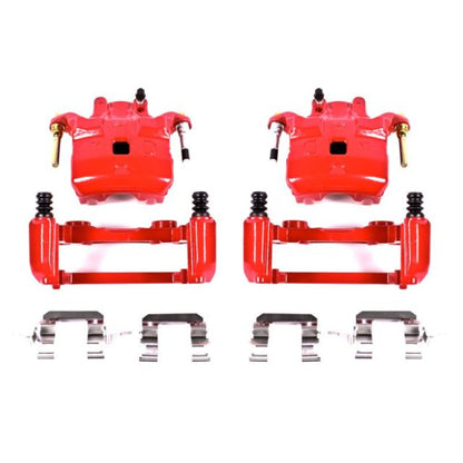 Power Stop Front Red Calipers With Brackets Pair Nissan/Infiniti 350Z 2003-2005 / G35 2003-2005 | S2690A