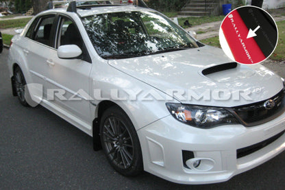 Rally Armor UR Red Mud Flap w/ White Logo Subaru WRX 2011-2014 / STI 2011-2014 | MF19-UR-RD/WH