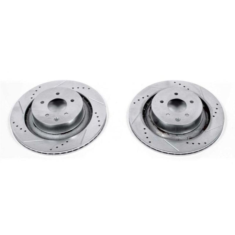 Power Stop Rear Evolution Drilled & Slotted Rotors Pair Infiniti G37 2008-2013 / Q60 2014-2015 / Nissan 350Z 2009 / 370Z 2009-2019 | JBR1341XPR