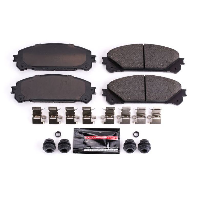 Power Stop Front Z23 Evolution Sport Brake Pads w/ Hardware Lexus NX200t 15-2017 / NX300 2018-21 / NX300h 15-21 / RX350 2010-21 / RX450h 2010-21 / Toyota Highlander 2008-2014 / Sienna 2011-21 / Avalon 2020-21 / Camry 2020-21 | Z23-1324