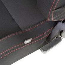 NRG Sport Seats | Pair Type-R Cloth w/NRG Logo - Black w/Red Stitch
