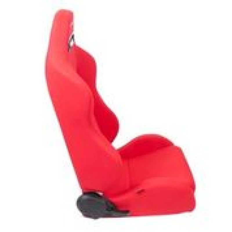 NRG Sport Seats (Pair) Type-R Cloth w/NRG Logo - Red w/Red Stitch