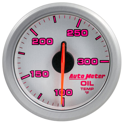 Autometer Airdrive 2-1/6in Oil Temp Gauge 100-300 Degrees F Silver Universal | 9140-UL