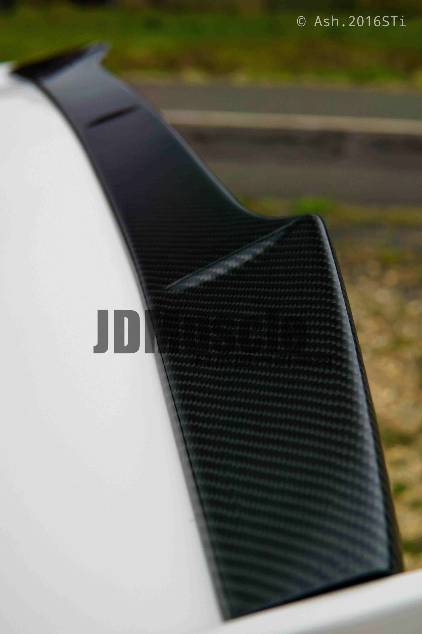 JDMuscle Tanso Carbon Fiber Wing Gurney Flap V2 (Different Carbon available) - 15-2021 WRX/STI w/ OEM STI Wing