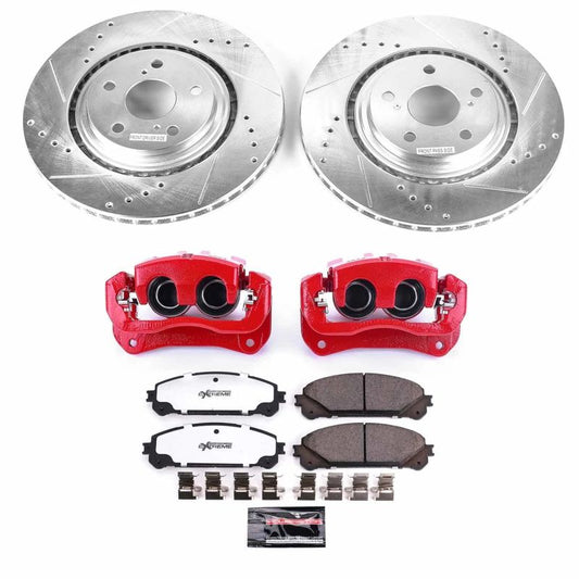 Power Stop Front Truck and Brake Upgrade Kit w/ Calipers Lexus NX200t 15-2017 / NX300 2018-21 / RX350 2010-2015 / RX450h 2010-2015 / Toyota Highlander 2008-2013 | KC4713-36