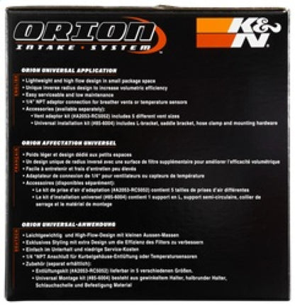 K&N Orion Air Cleaner Assembly Intake Syatem Universal | 54-5000