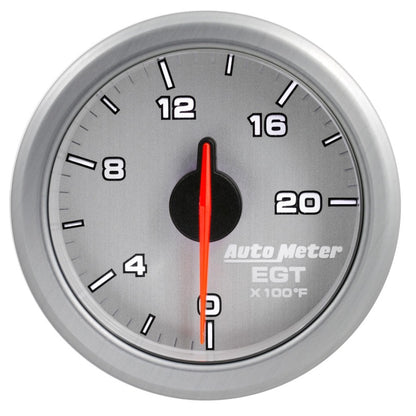 Autometer Airdrive 2-1/16in EGT Gauge 0-2000 Degrees F Silver Universal | 9145-UL