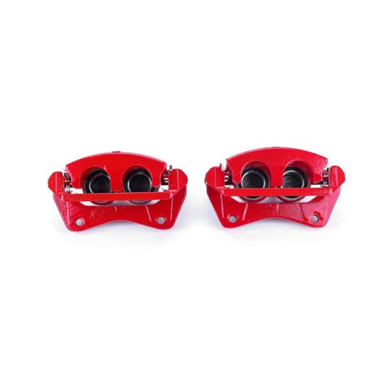 Power Stop Front Red Calipers w/ Brackets Pair Honda Pilot 2009-2015 | S3826