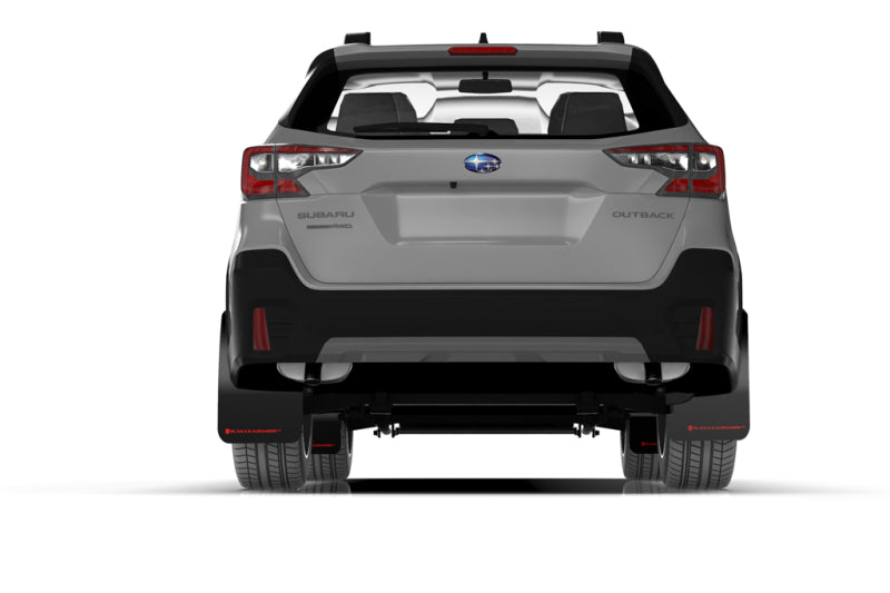 Rally Armor UR White Mud Flap w/ Black Logo Subaru Outback 2020-2022 | MF66-UR-WH/BLK