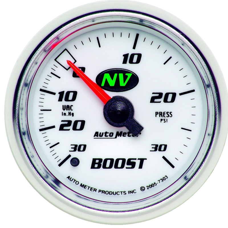 Autometer NV 52mm 30 PSI Mechanical Boost Gauge Universal | 7303