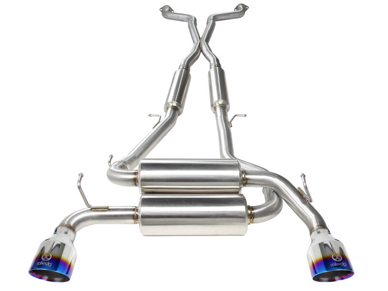 aFe Takeda 2-1/2in 304SS Cat-Back Exhaust w/ Blue Flame Tips Infiniti G37 2008-2013 / Q60 V6-3.7 2014-2015 | 49-36103-L