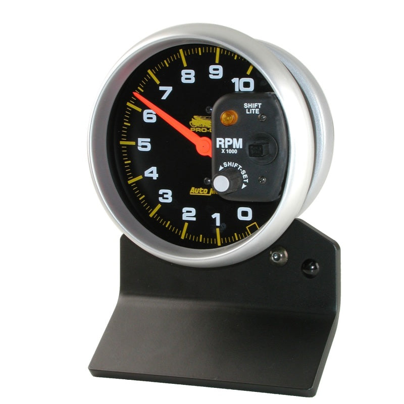 Autometer Pro-Cycle Gauge Tachometer 5in 10K Rpm W/ Shift-Lite 2 & 4 Cylinder Black Universal | 19208