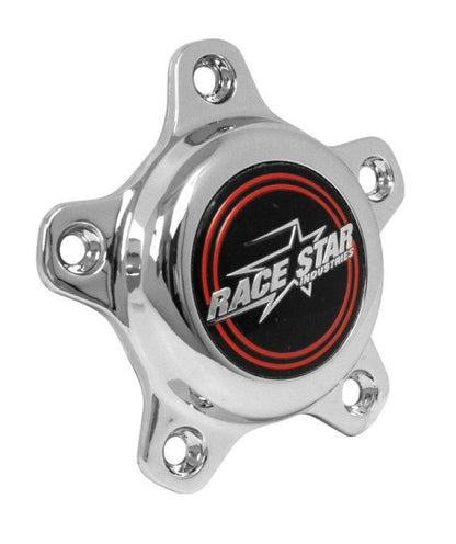 Race Star 5 Lug Cap Tall Plastic Chrome (incl. Medallion & Screws) | 615-5095-1