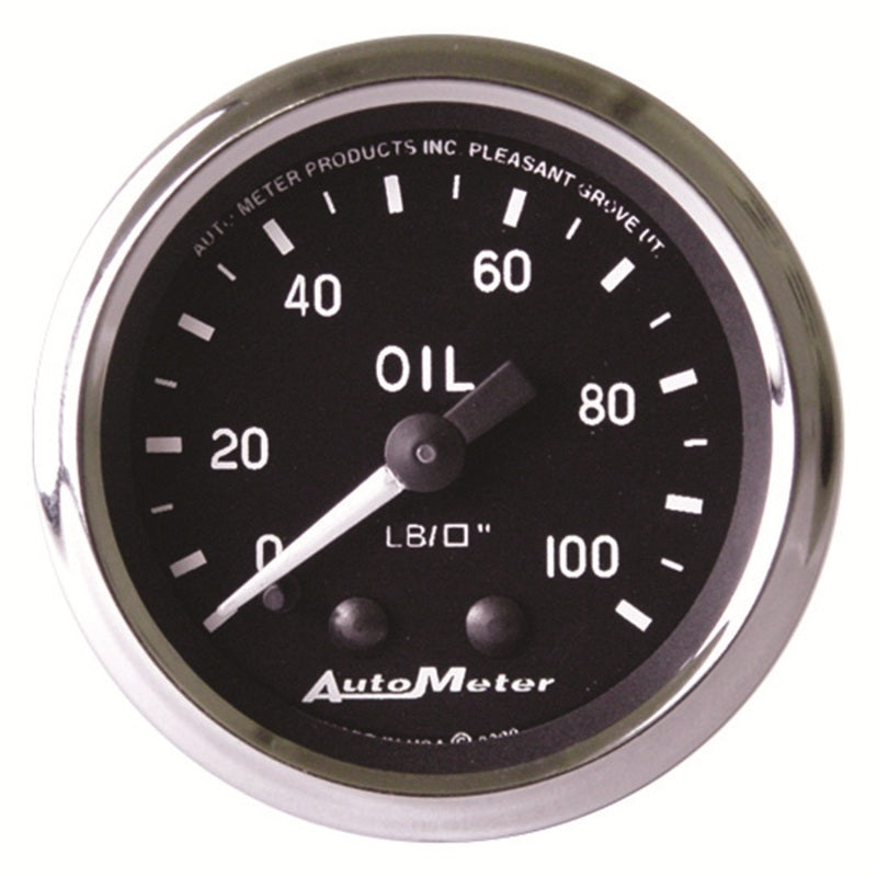 Autometer Cobra 2-1/16in 100 PSI Mechanical Oil Pressure Gauge Universal | 201006