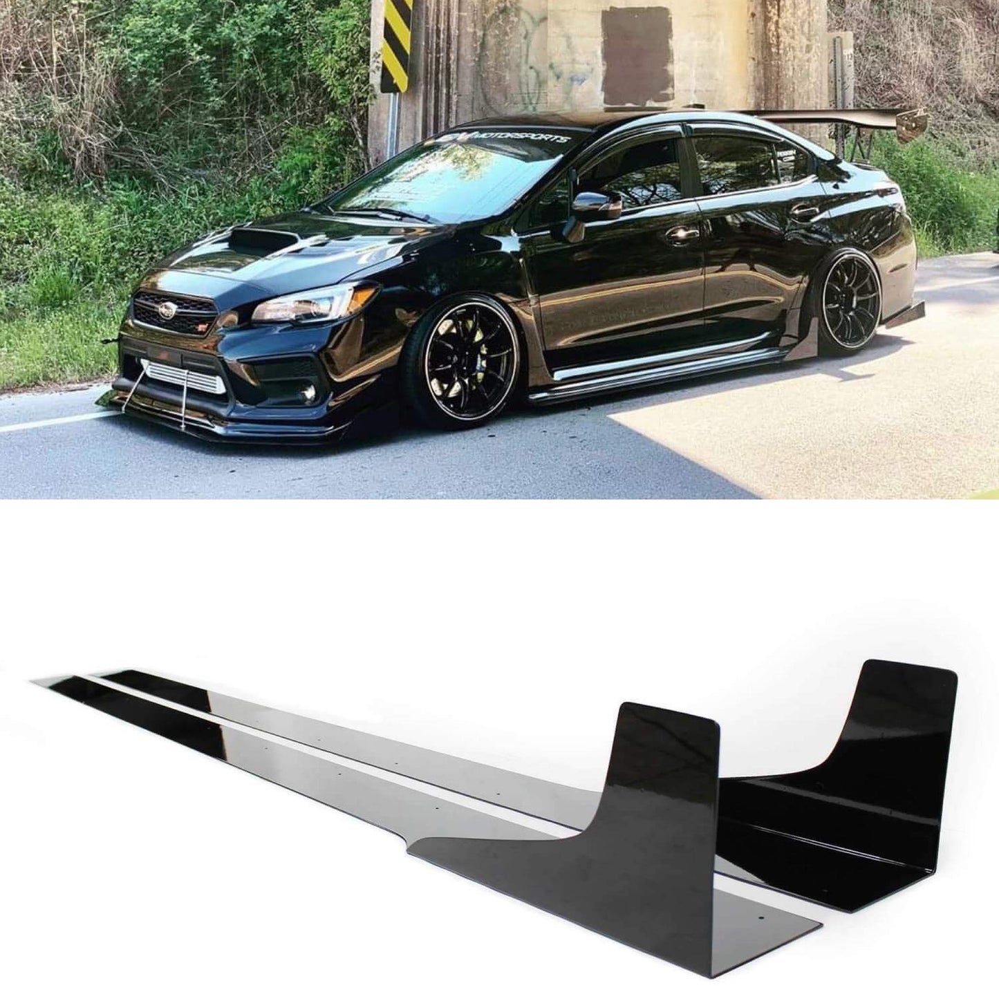 AeroFlowDynamics 15-21 Subaru WRX/STI Side Skirt Extension V3