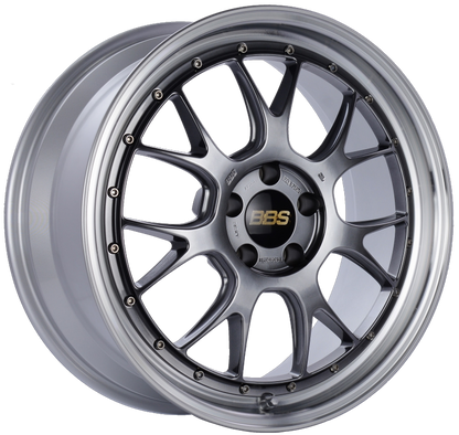 BBS LM-R 19x8.5 5x112 ET38 Diamond Black Center Diamond Cut Lip Wheel -82mm PFS/Clip Required | LM322DBPK