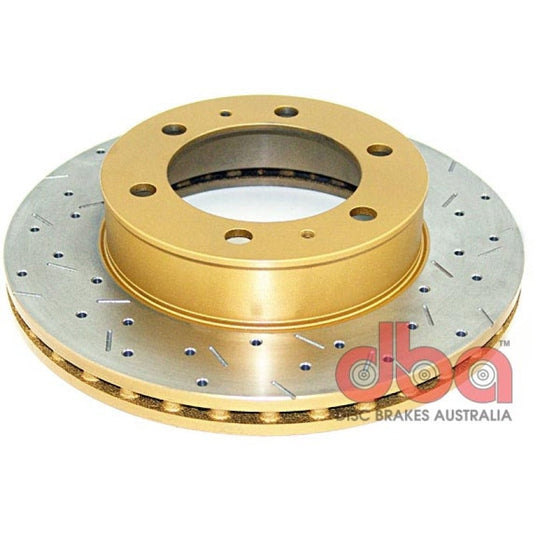 DBA 05+ Toyota 4-Runner KUN/GGN/TGN Front Drilled and Slotted 4000 Series Rotor (42714XS)