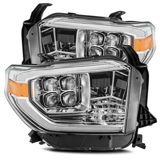 AlphaRex NOVA LED Projector Headlights Plank Style Chrome w/ Activ Light/ DRL Toyota Tundra 2014-21 | 880771