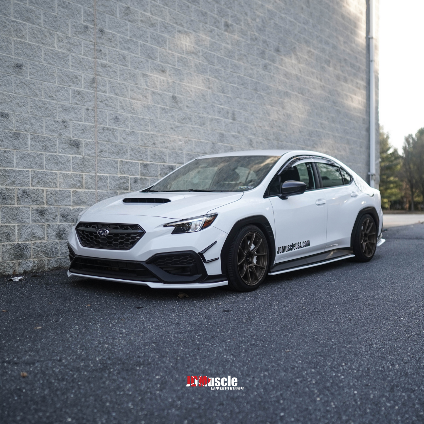 JDMuscle 22-24 Subaru WRX Canards V1 - ABS / Paint Matched / Gloss Black