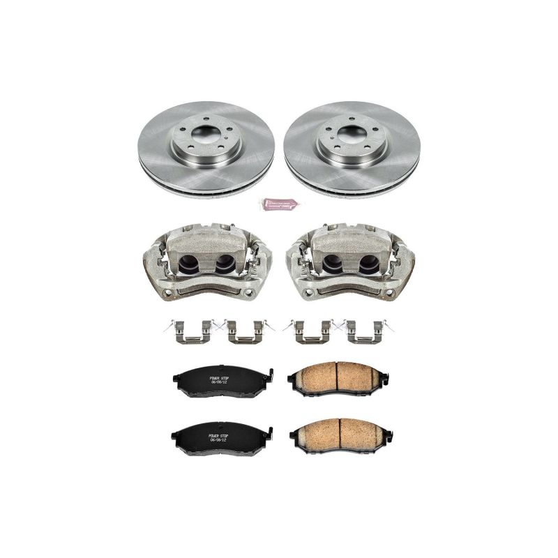 Power Stop Front  Autospecialty Brake Kit w/ Calipers Infiniti EX35 2008-2012 / M35 2006-2010 / M45 2006-2010 / G35 2007-2008 / G25 2011-2012 / G37 2009-2013 / M37 2011-2012 / M37X 2011-2012  / Nissan 370Z 2009-2019 | KCOE112B