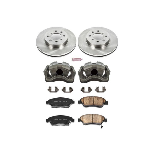 Power Stop Front Autospecialty Brake Kit w/ Calipers Honda Civic 1993-1995 / Civic Del Sol 1993-1997 | KCOE694A