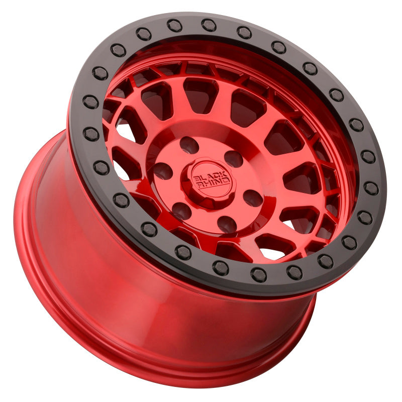 Black Rhino Primm Beadlock 17x8.5 5x114.3 ET-38 CB 71.6 Candy Red w/Black Ring & Black Ring Wheel