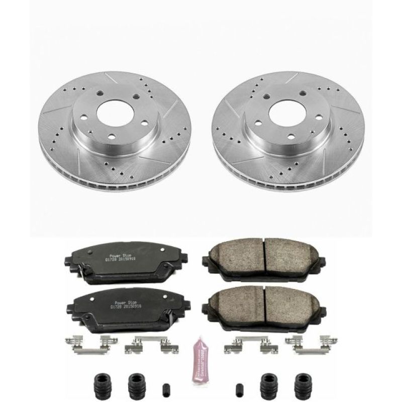 Power Stop Front Z23 Evolution Sport Brake Kit Mazda Mazdaspeed 3 2014-2016 / CX-3 2016-21 | K6974