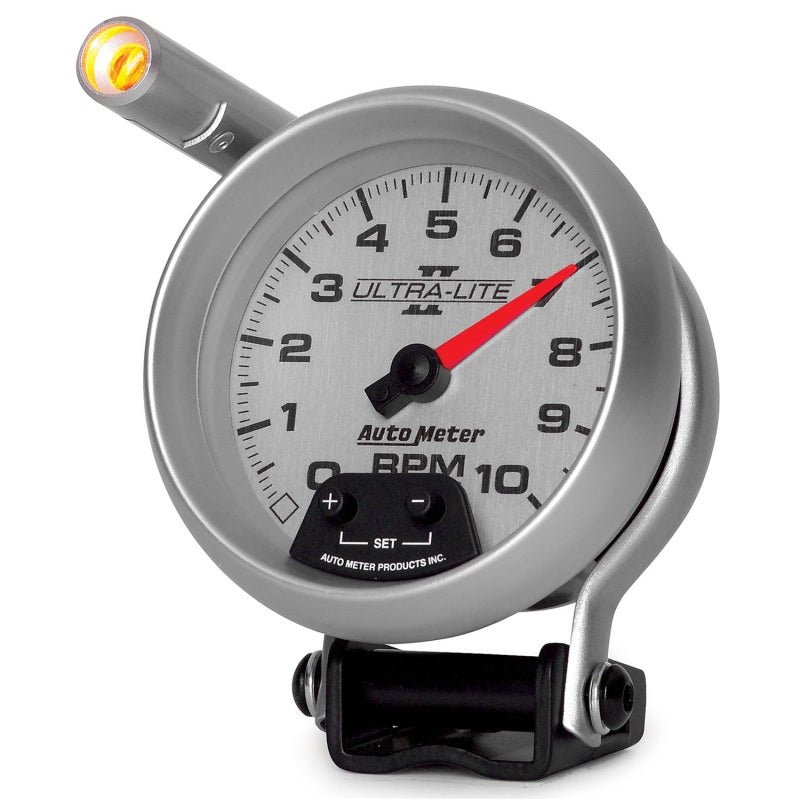 Autometer Ultra-Lite II 3-3/4in 10000 RPM Pedestal Mount Mini-Monster Tachometer Universal | 4990