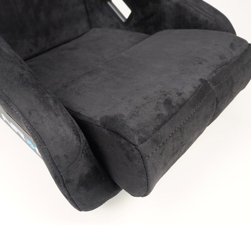NRG FRP Bucket Seat ULTRA Edition - Medium | Black Alcantara/Gold Glitter Back