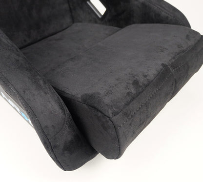 NRG FRP Bucket Seat ULTRA Edition - Medium | Black Alcantara/Gold Glitter Back