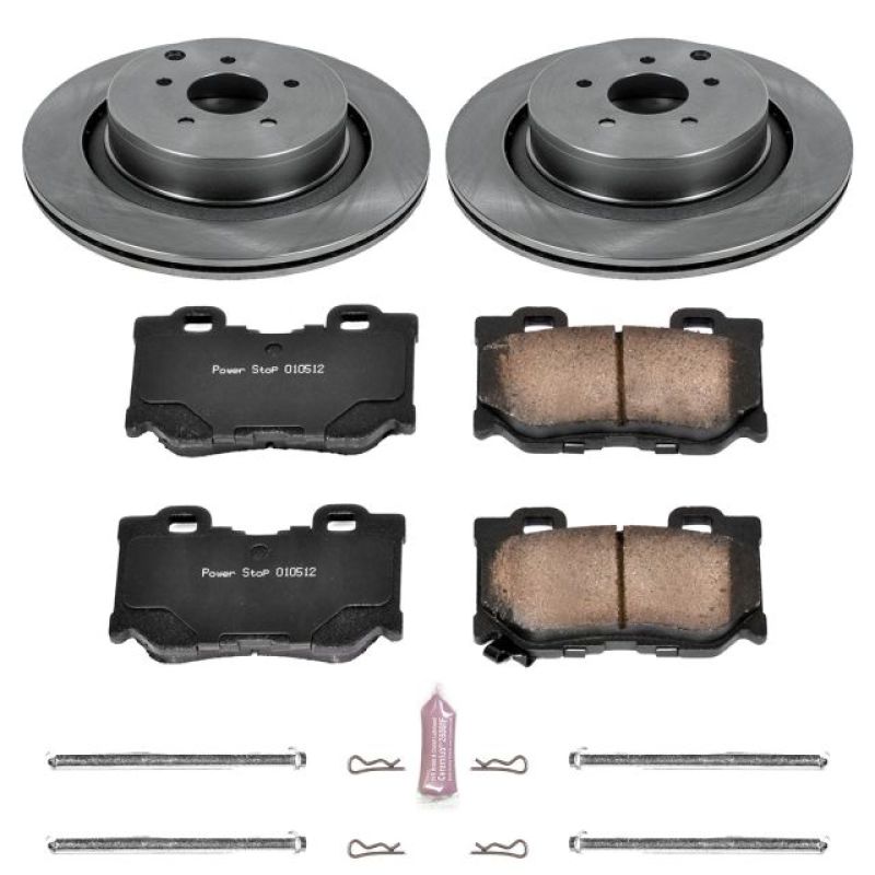 Power Stop Rear Autospecialty Brake Kit Infiniti G37 2008-2013 / FX50 2009-2013 / M37 2011-2013 / M37X 2013 / M56 2011-2013 / M56X 2013 / Q50 2014+ / Q60 2014-2019 / Q70 2014-2019 / Nissan 350Z 2009 / 370Z 2009-2019 | KOE5861