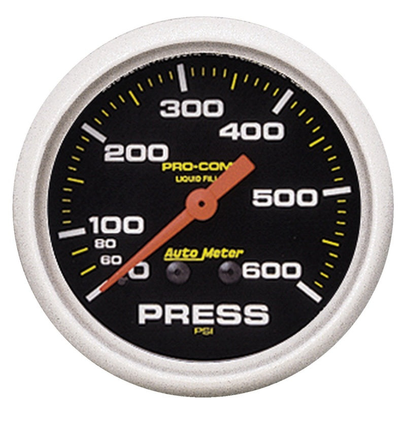 Autometer 2-5/8in Pro-Comp Liquid Filled Mechanical 600 PSI Pressure Gauge Universal | 5425