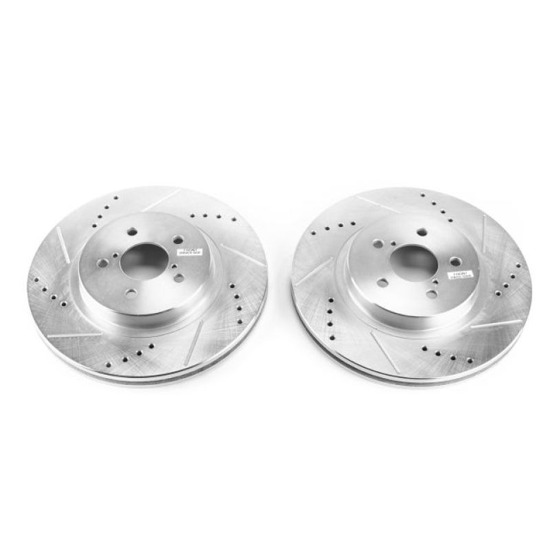 Power Stop 2019 Subaru Crosstrek Front Evolution Drilled & Slotted Rotors - Pair | JBR1759XPR