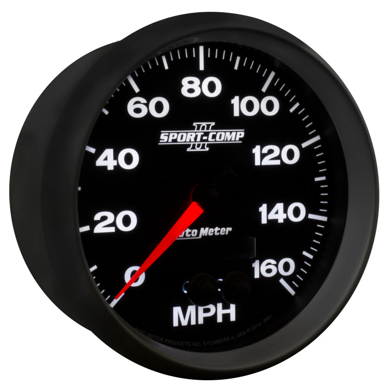 Autometer Sport-Comp II 5in 0-140MPH In-Dash Electronic GPS Programmable Speedometer Universal | 3681