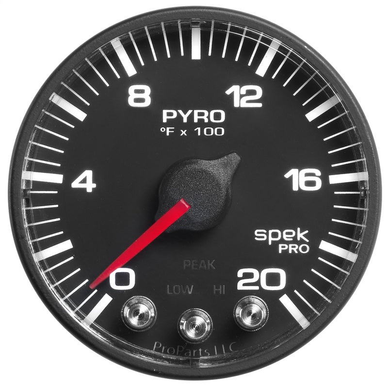 Autometer Spek-Pro 52.4mm 0-2000F Digital Stepper Motor Pyrometer Gauge Universal | P310328