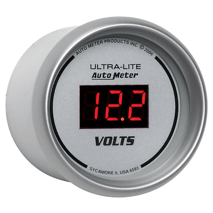Autometer Ultra-Lite 2-1/16in 8-18 Volts Digital Voltmeter Universal | 6593