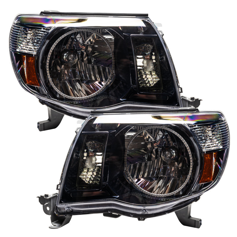 Oracle Pre-Assembled Halo Headlights SMD Black ColorSHIFT w/ Simple Controller Toyota Tacoma 2005-2011 | orl8161-504