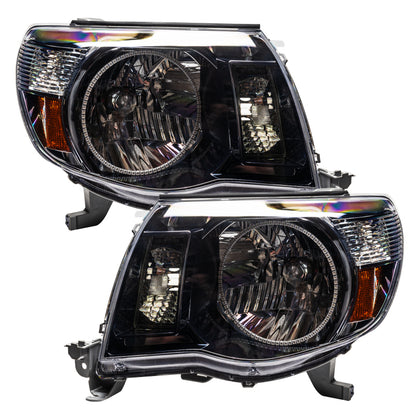 Oracle Pre-Assembled Halo Headlights SMD Black ColorSHIFT w/ Simple Controller Toyota Tacoma 2005-2011 | orl8161-504