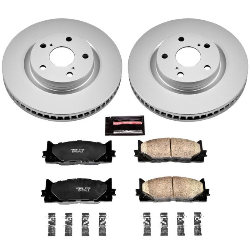 Power Stop Front Z17 Evolution Geomet Coated Brake Kit Lexus ES300h 2013-2018 / ES350 2007-2018 / Toyota Avalon 2008-2018 / Camry 2007-2017 | CRK3053