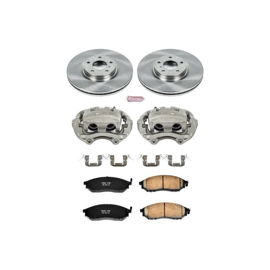 Power Stop Front Autospecialty Brake Kit w/ Calipers Infiniti G35 2005-2007 / Nissan 350Z 2006-2008 | KCOE112A