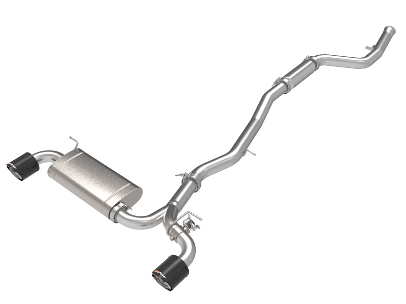 aFe Power Takeda 2.5in-3in 304 SS CB Exhaust w/ Carbon Tips Toyota Supra 2.0L 2021 | 49-36050-C