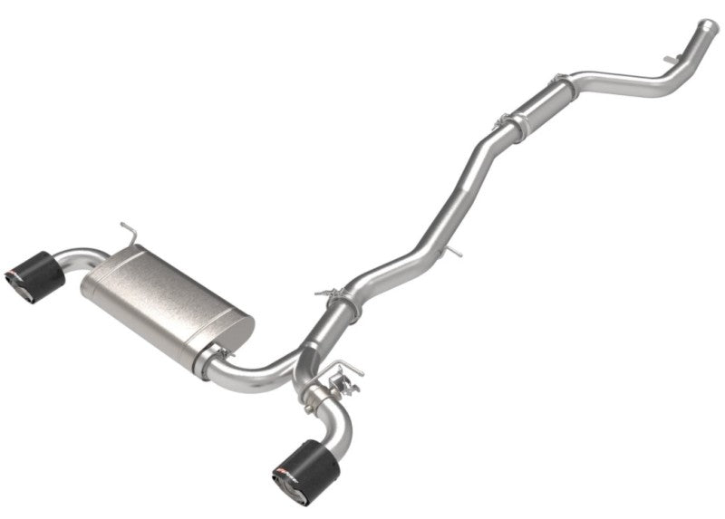 aFe Power Takeda 2.5in-3in 304 SS CB Exhaust w/ Carbon Tips Toyota Supra 2.0L 2021 | 49-36050-C