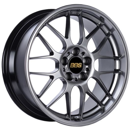 BBS RG-R 18x8.5 5x114.3 ET53 Diamond Black Wheel -82mm PFS/Clip Required