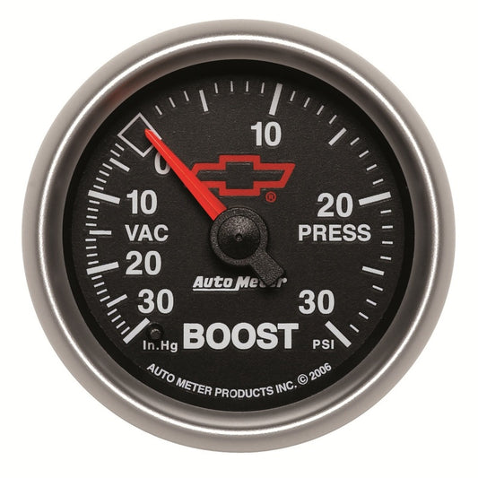 Autometer Sport-Comp II GM 52mm 30 PSI Mechanical Boost Vacumm Gauge Universal | 3603-00406