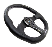 NRG Carbon Fiber Steering Wheel | 350mm Oval Shape Black w/Leather Trim