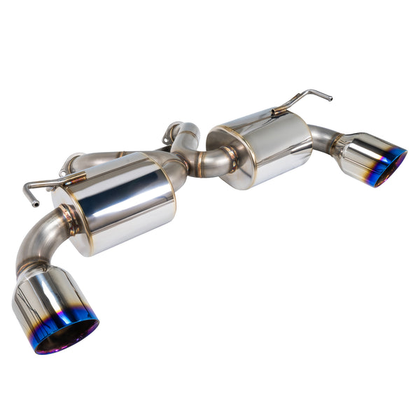 Remark V2 Y-Back Axle Back Exhaust w/Burnt Stainless Steel Double Wall Tip + Center Pipe Nissan 370Z 2009+ | RK-C2063N-01P