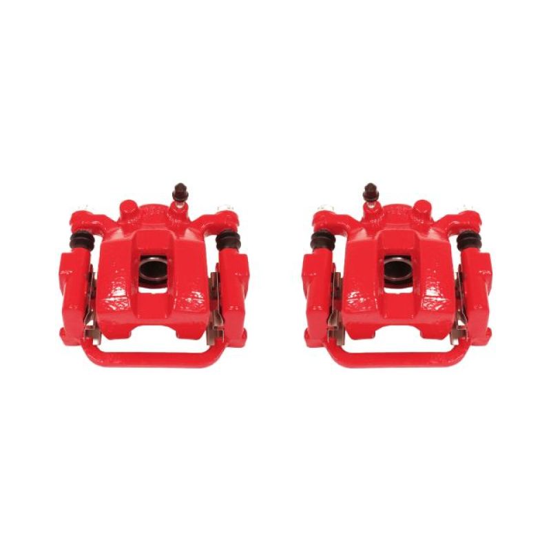 Power Stop Rear Red Calipers With Brackets Pair Infiniti FX35 2003-2008 / FX45 2003-2008 | S2786