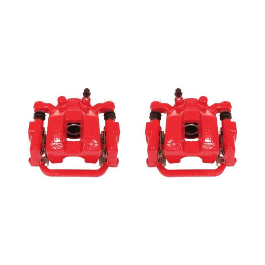 Power Stop Rear Red Calipers With Brackets Pair Infiniti FX35 2003-2008 / FX45 2003-2008 | S2786